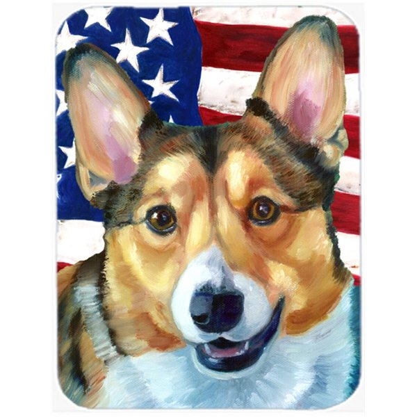 Skilledpower Corgi Usa Patriotic American Flag Mouse Pad; Hot Pad & Trivet SK252594